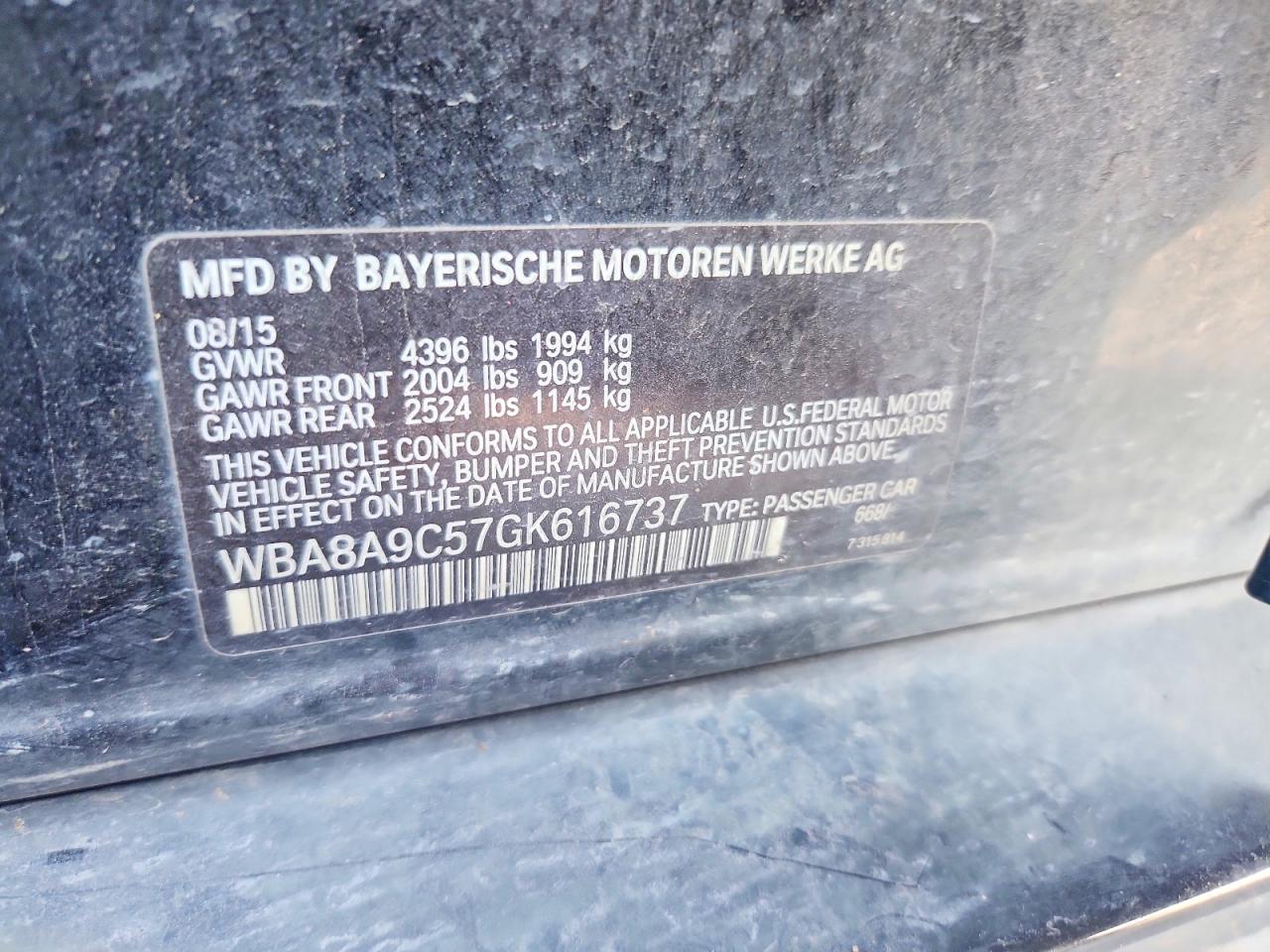 2016 BMW 3 SERIES