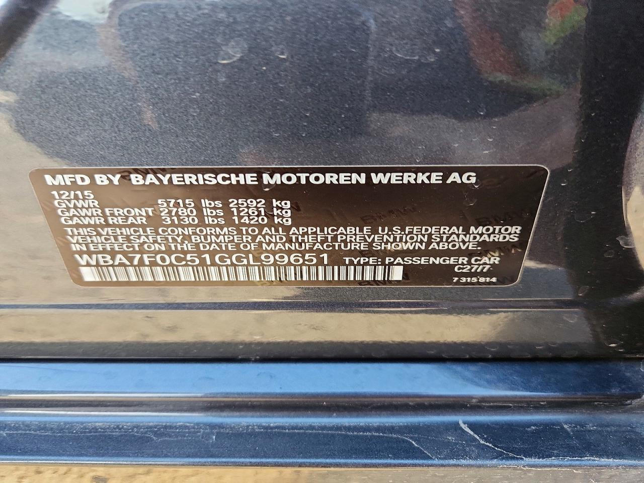 2016 BMW 7 SERIES