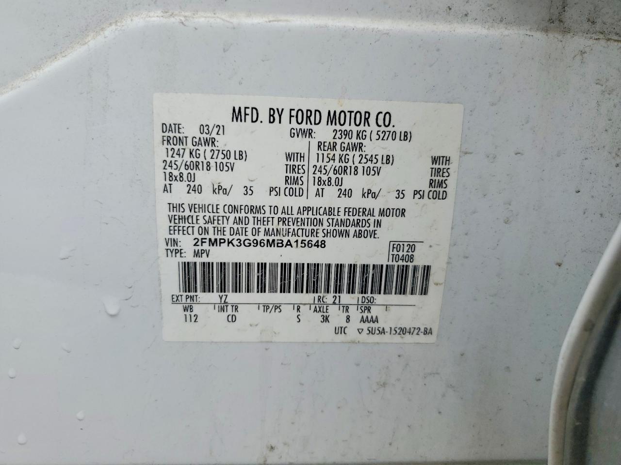 2021 FORD EDGE