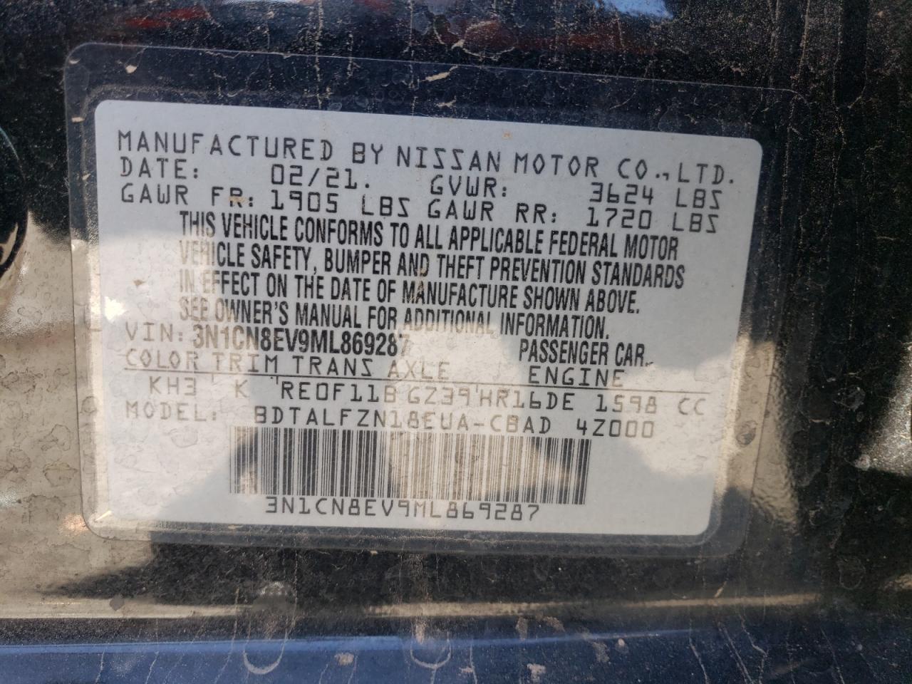 2021 NISSAN VERSA