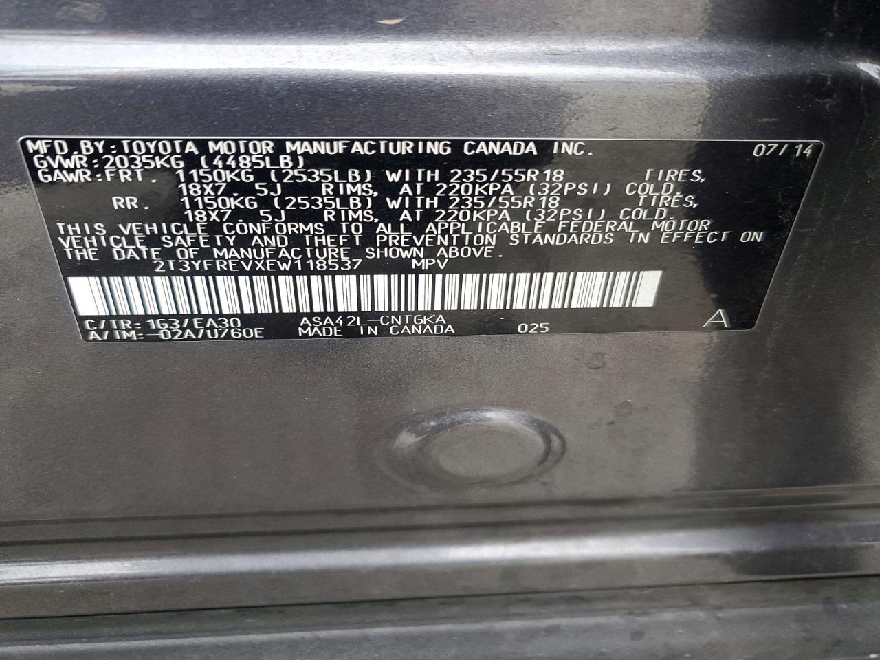 2014 TOYOTA RAV4