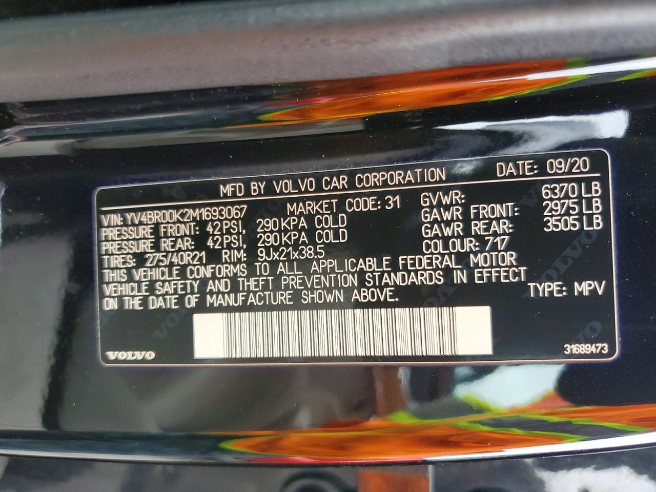 2021 VOLVO XC90 T8 RE
