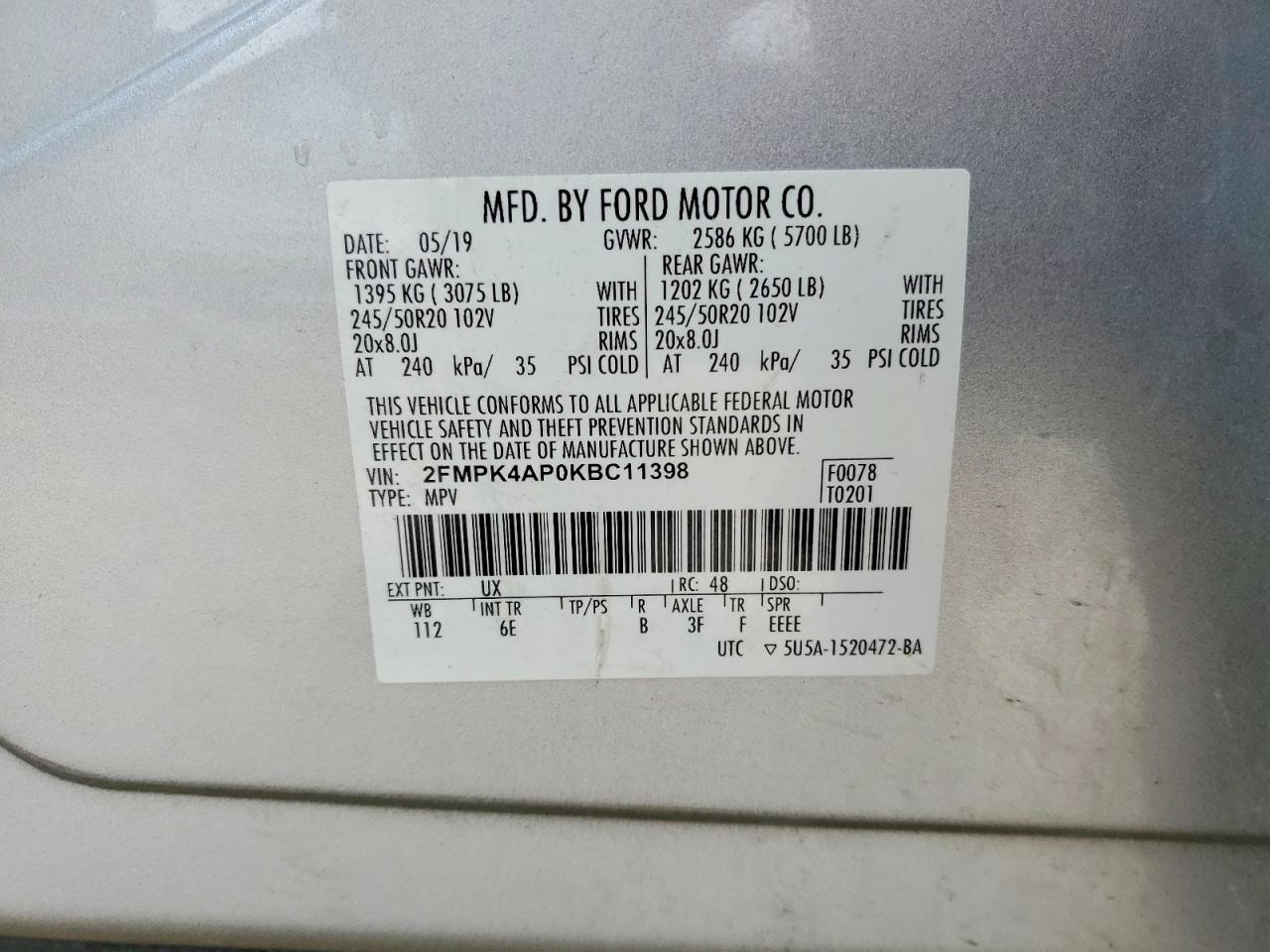2019 FORD EDGE
