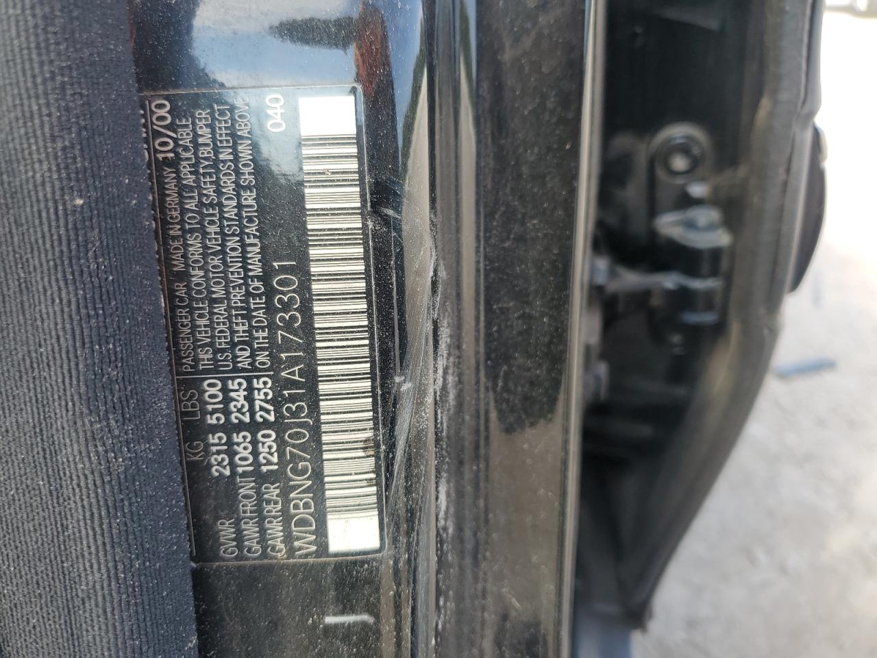 2001 MERCEDES-BENZ S-CLASS