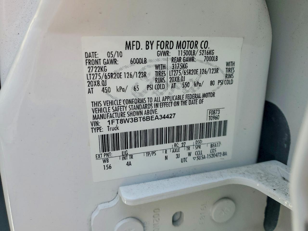 2011 FORD F350