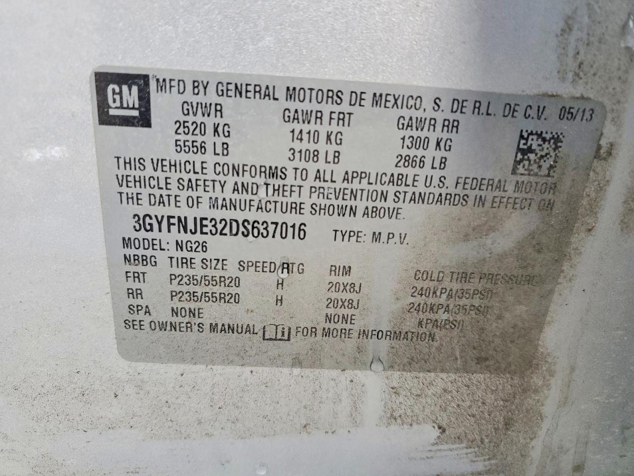 2013 CADILLAC SRX