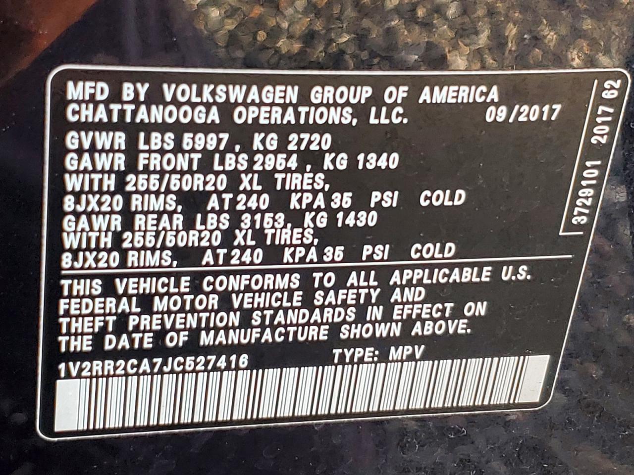 2018 VOLKSWAGEN ATLAS