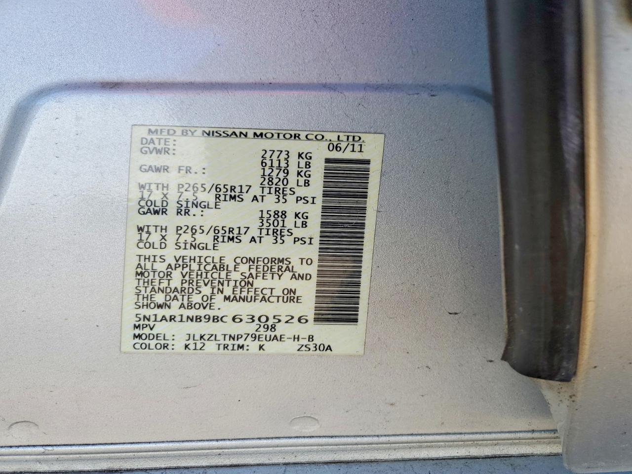 2011 NISSAN PATHFINDER