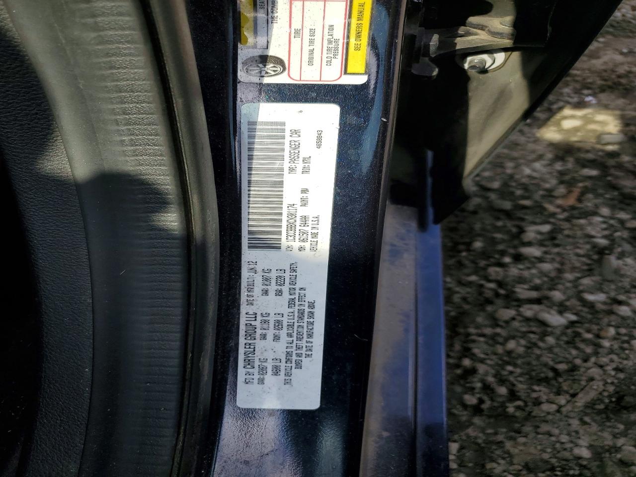 2012 CHRYSLER 200