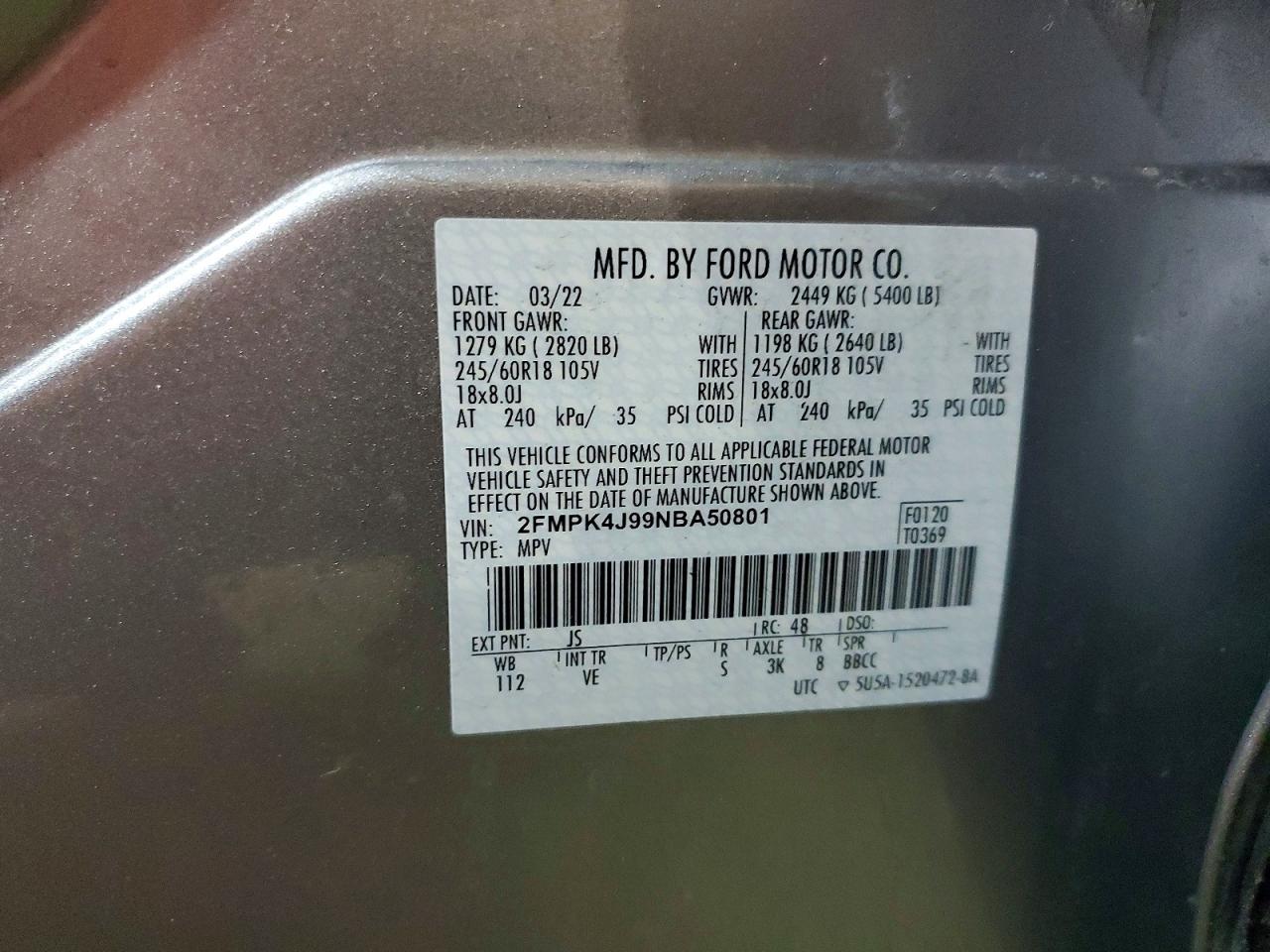 2022 FORD EDGE