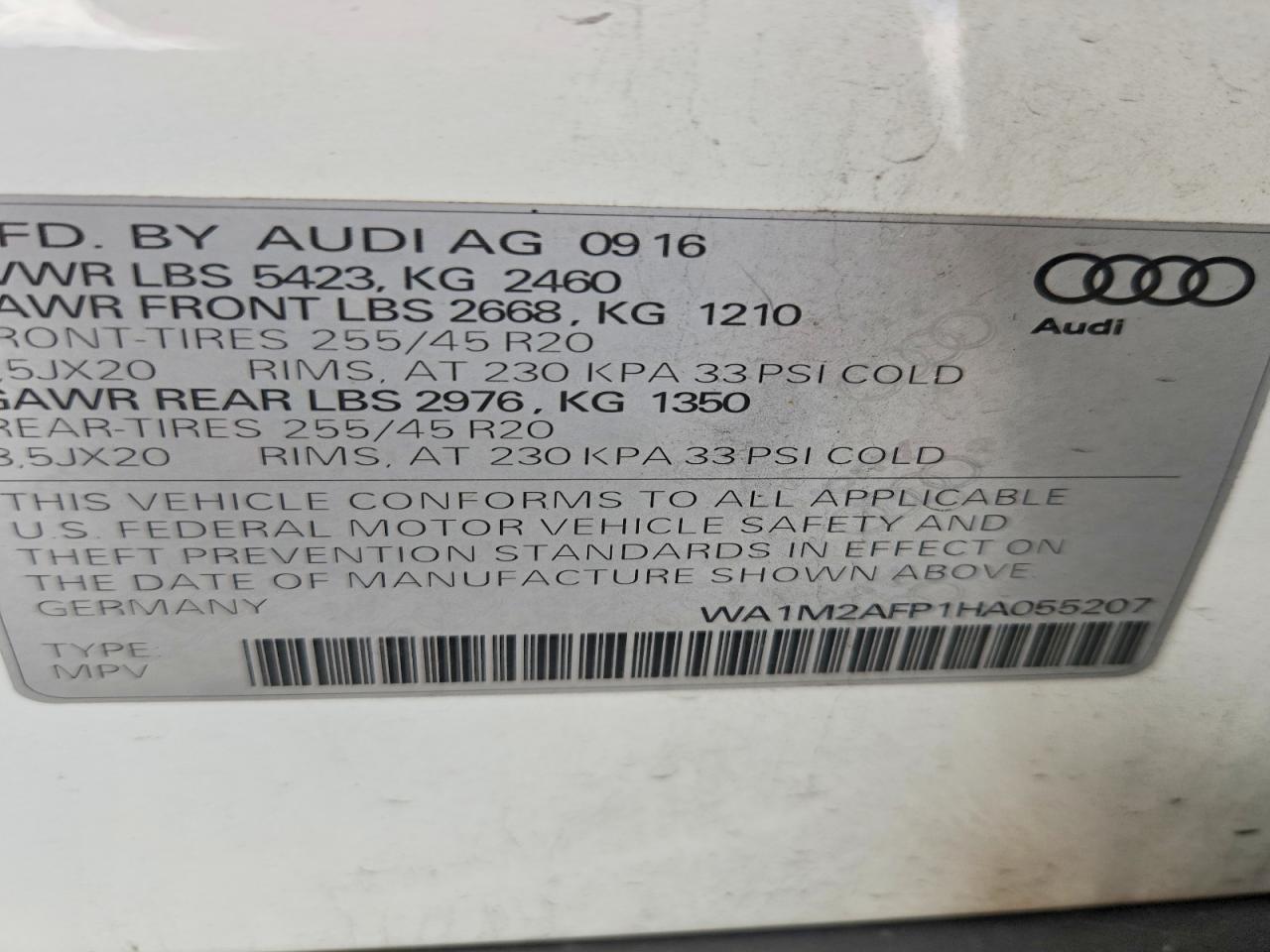 2017 AUDI Q5