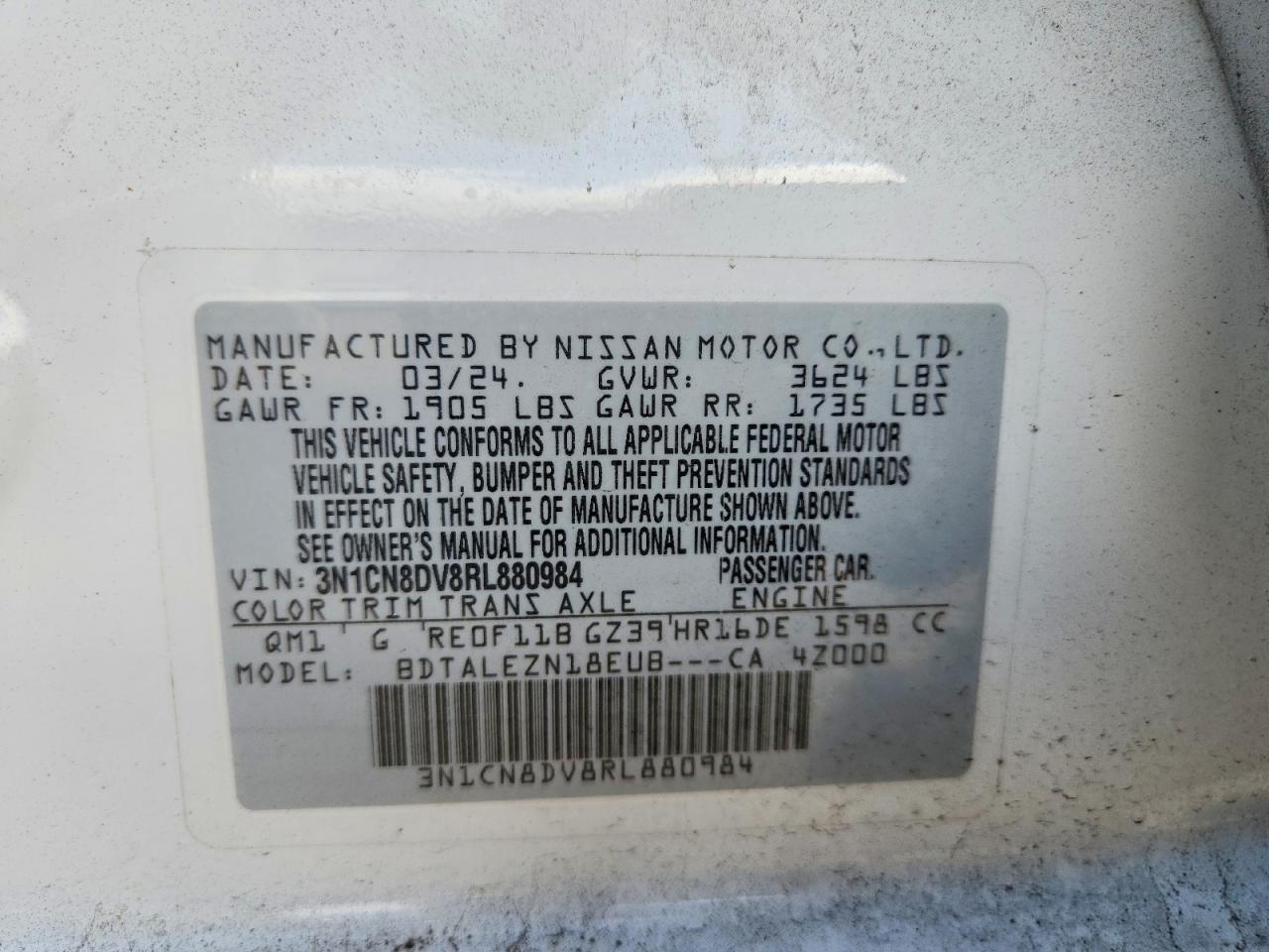 2024 NISSAN VERSA