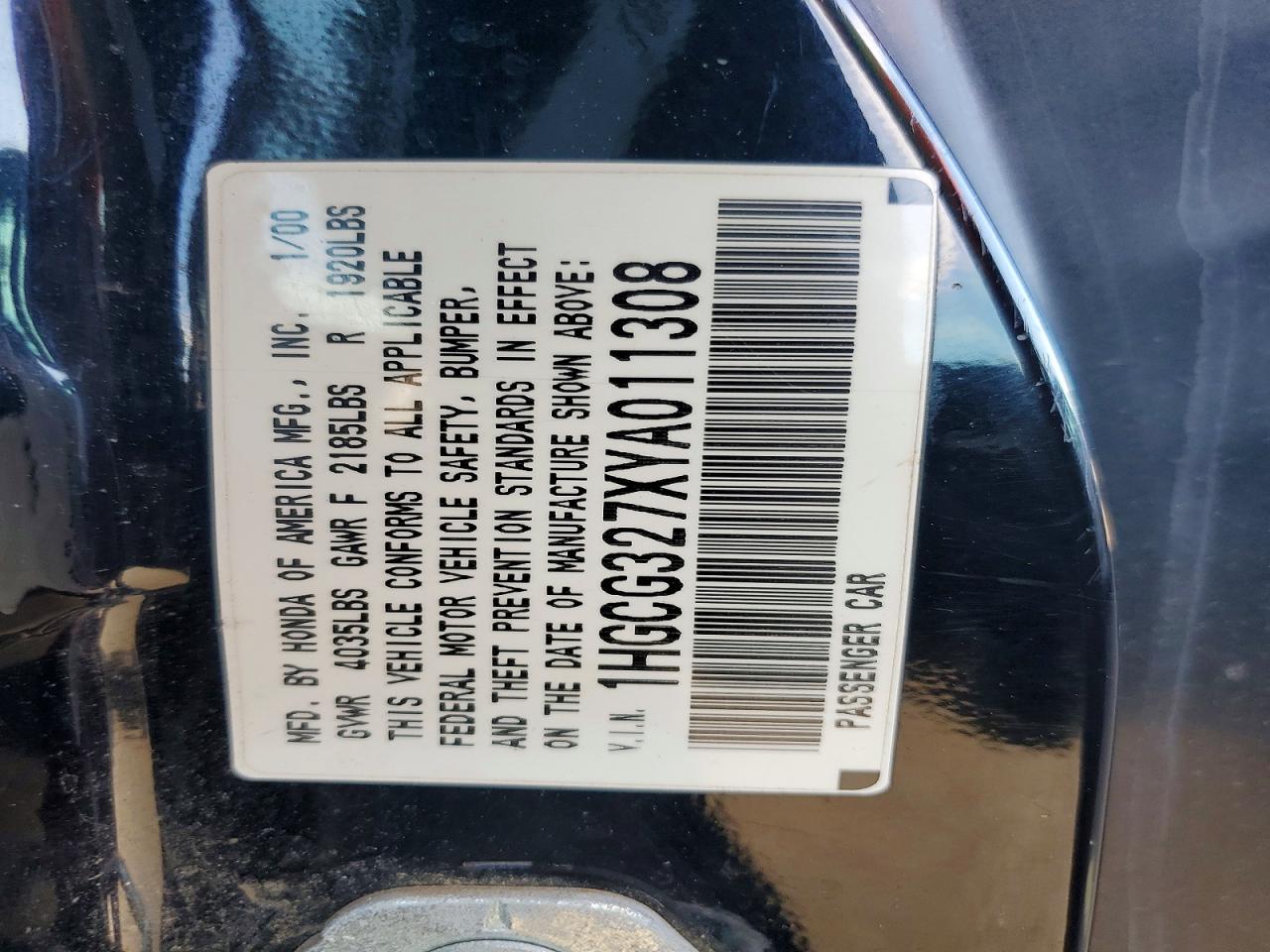 2000 HONDA ACCORD