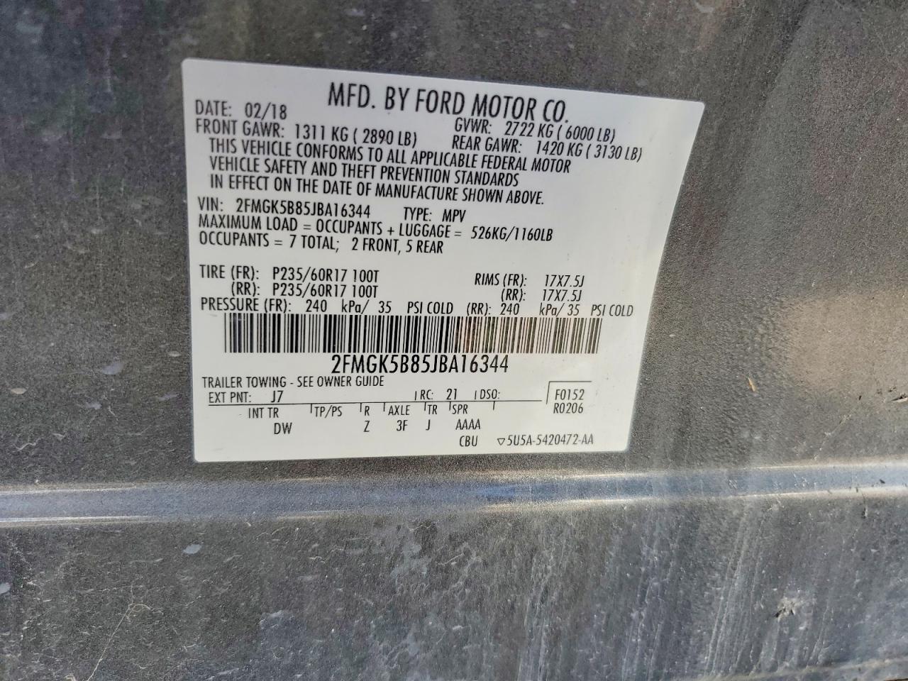 2018 FORD FLEX
