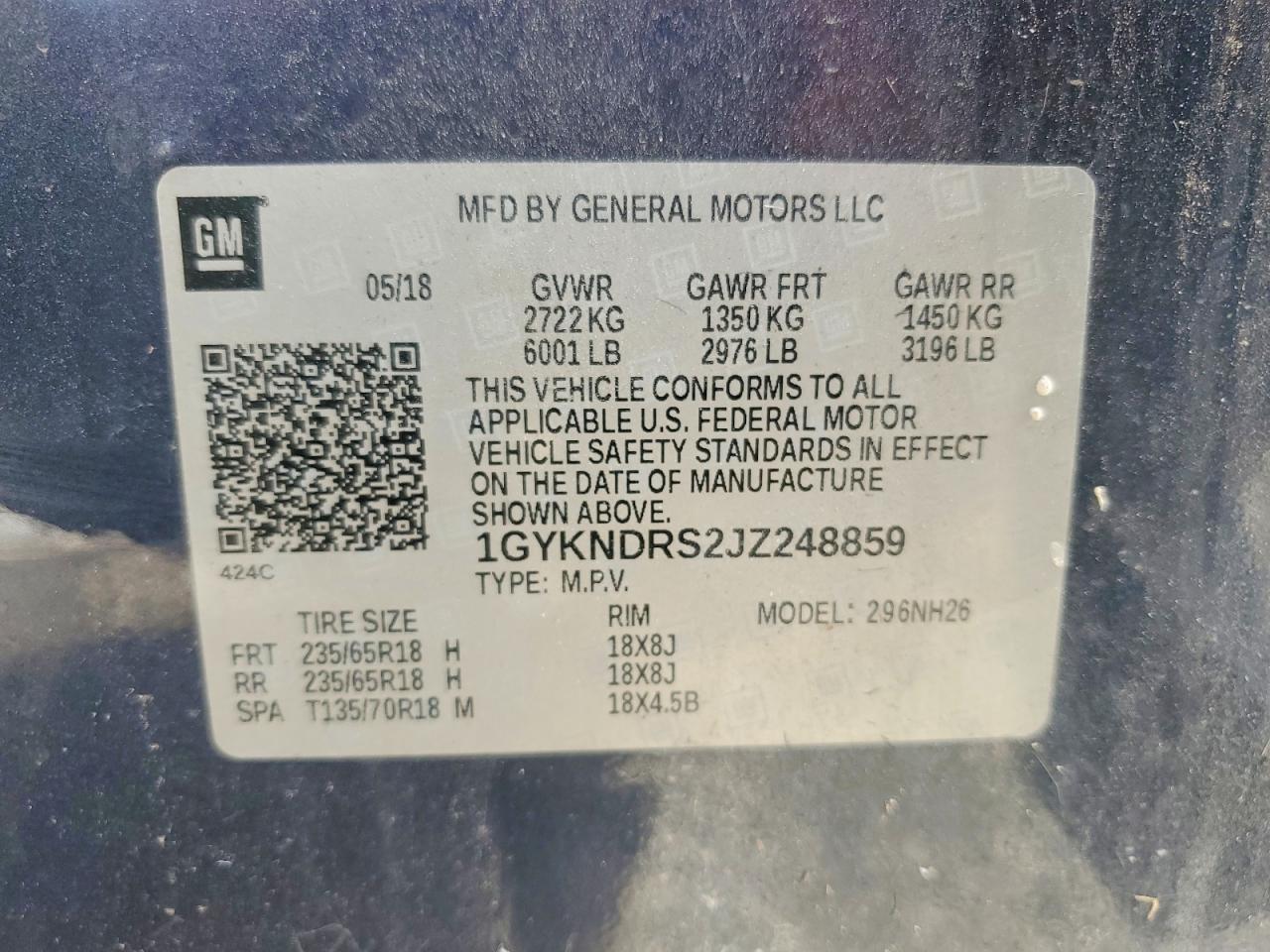 2018 CADILLAC XT5