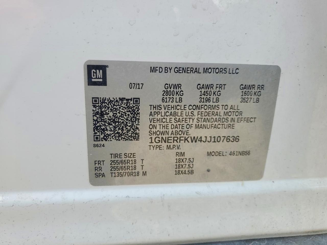 2018 CHEVROLET TRAVERSE