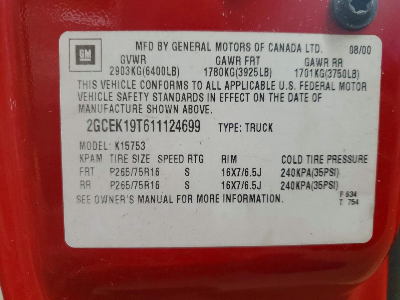 2001 CHEVROLET ALL Models