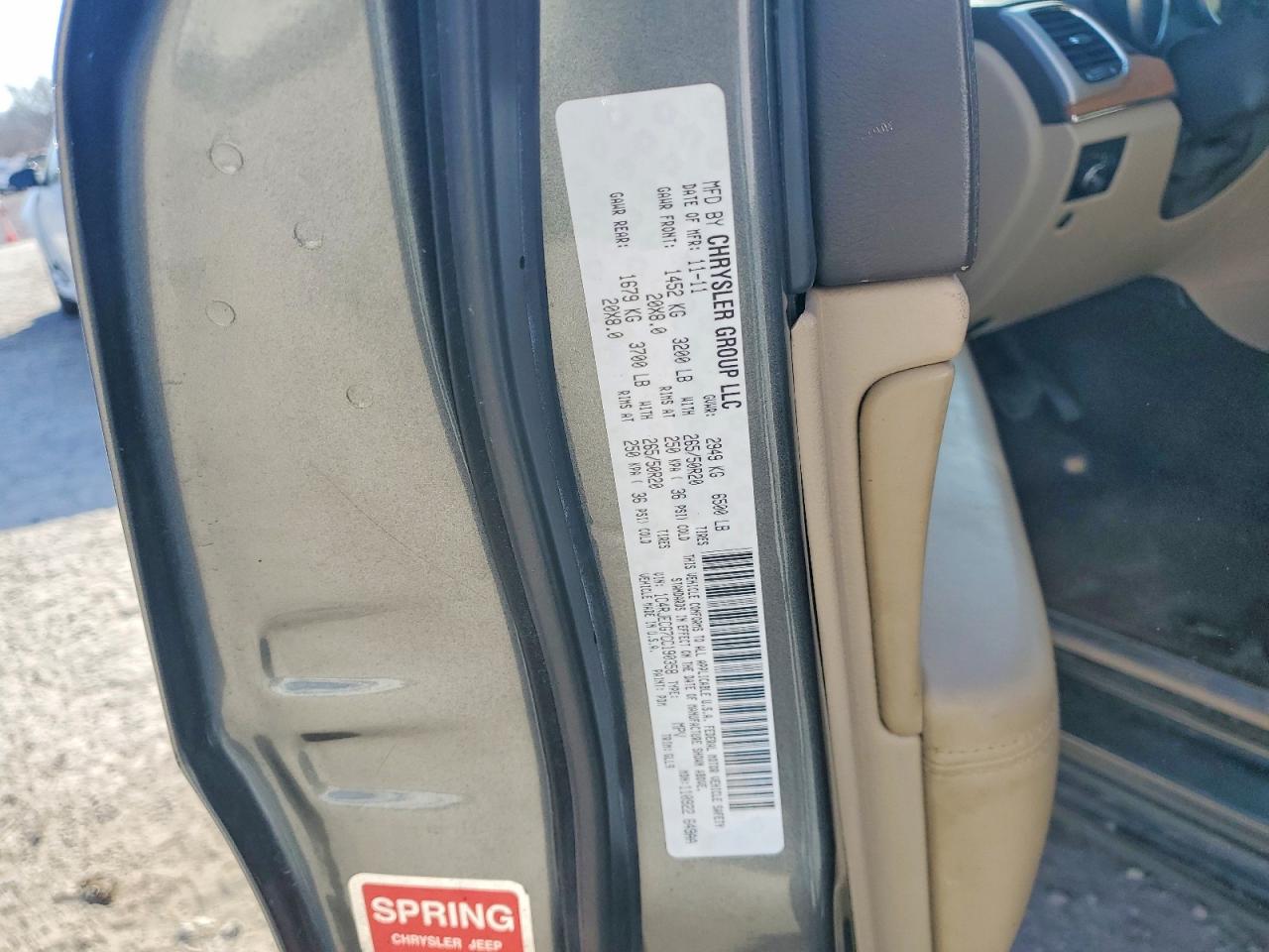 2012 JEEP GRAND CHER