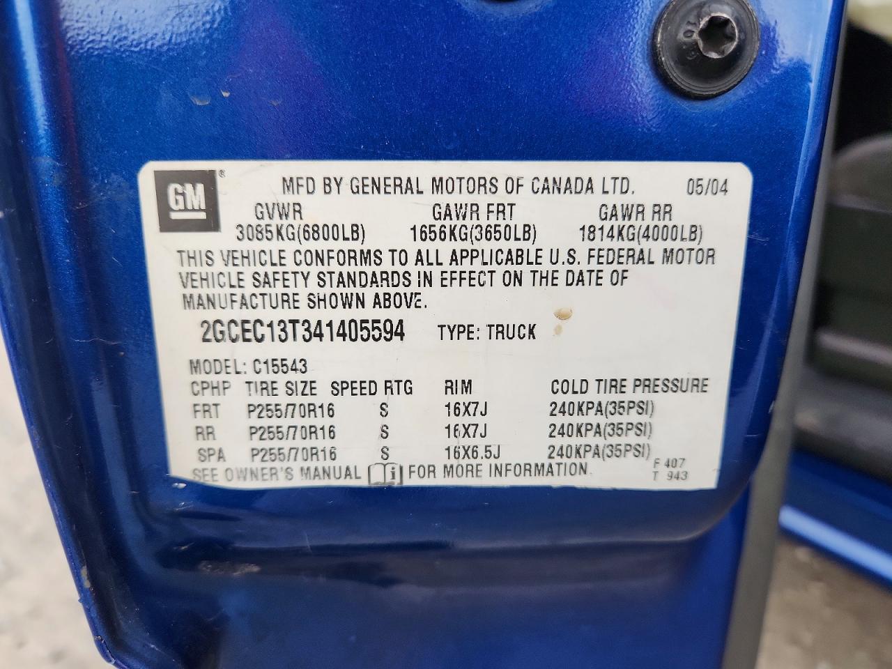 2004 CHEVROLET ALL Models