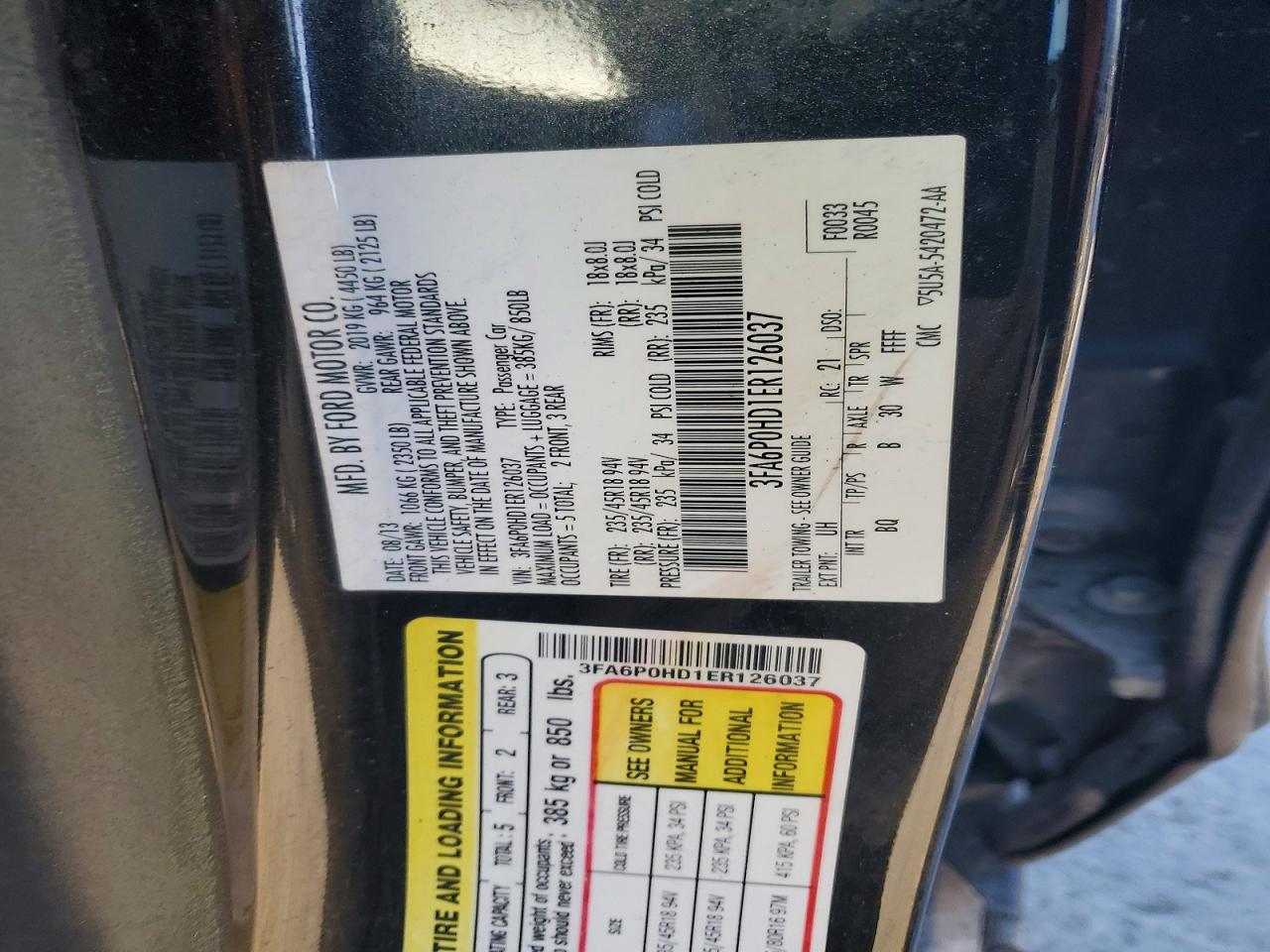 2014 FORD FUSION