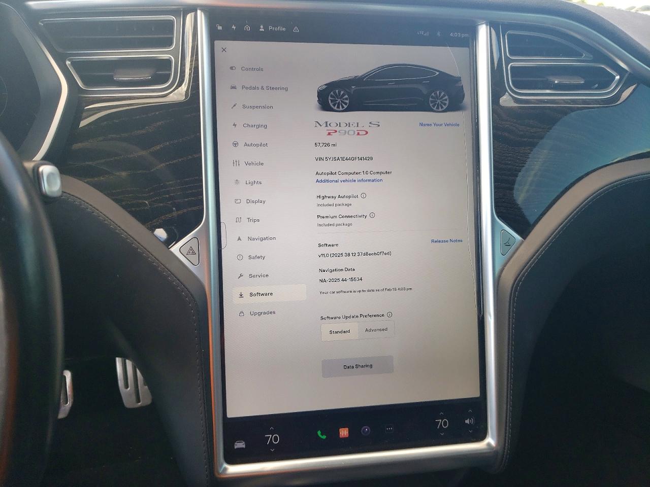 2016 TESLA MODEL S