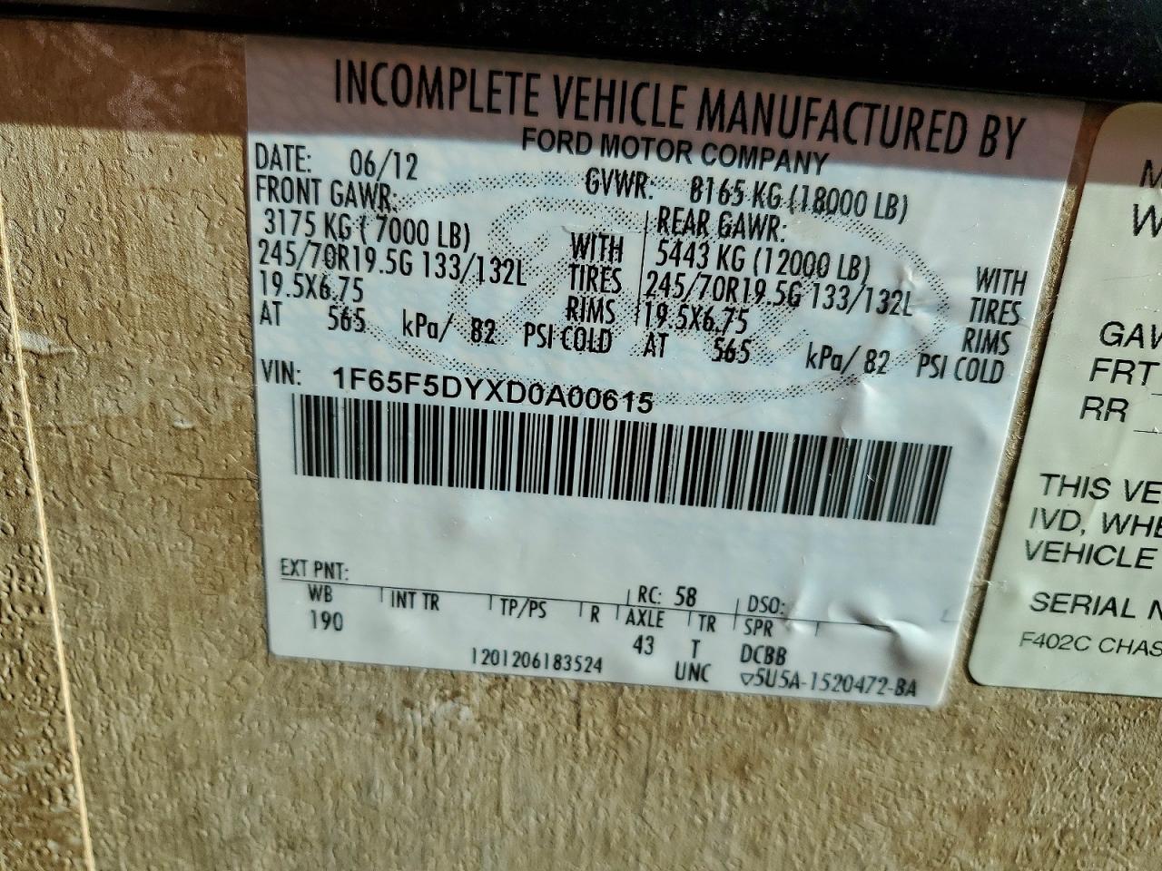 2013 WINN MOTORHOME