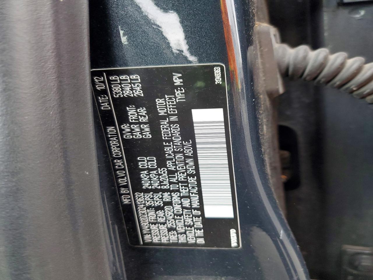 2012 VOLV XC60