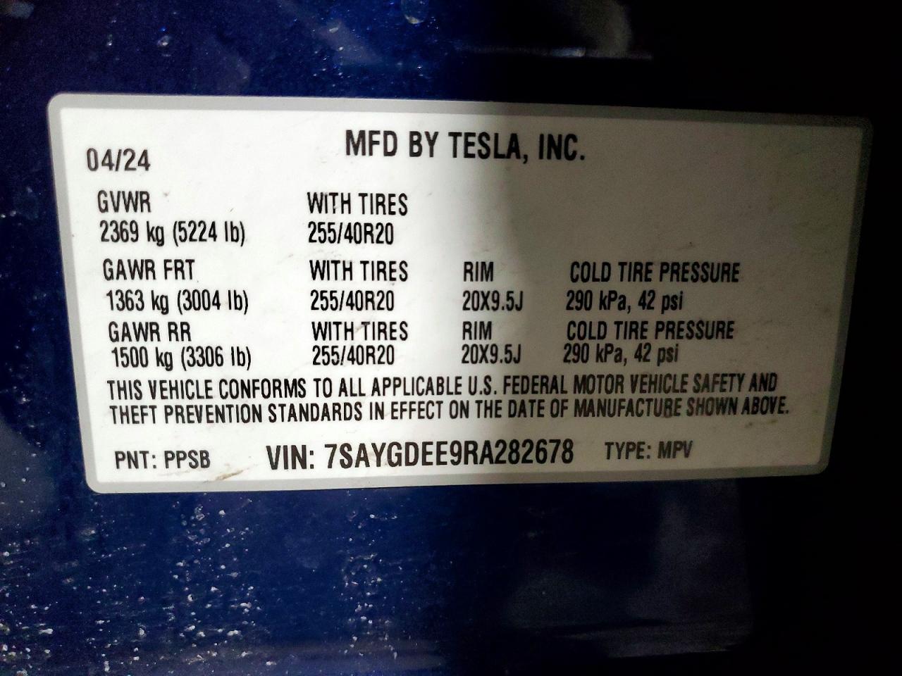 2024 TESLA MODEL Y