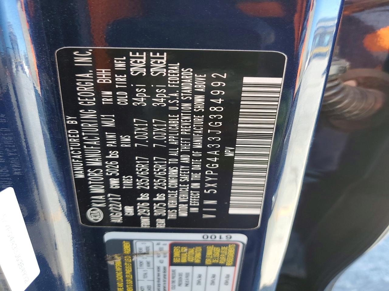 2018 KIA SORENTO