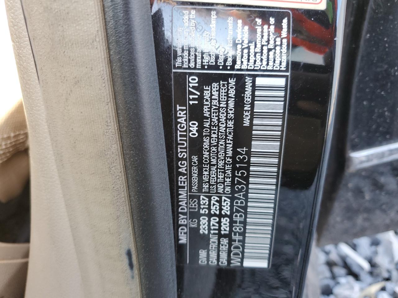 2011 MERCEDES-BENZ E-CLASS