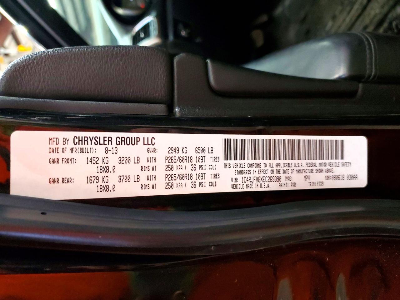 2014 JEEP GRAND CHER