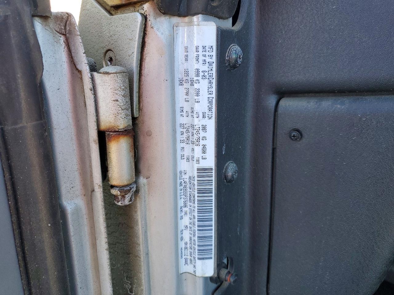 2003 JEEP WRANGLER