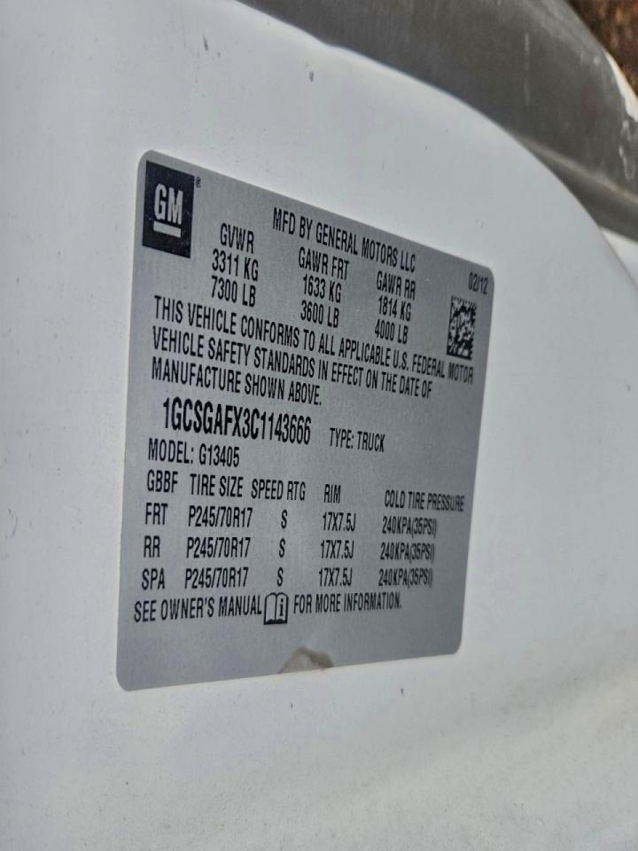 2012 CHEVROLET ALL Models