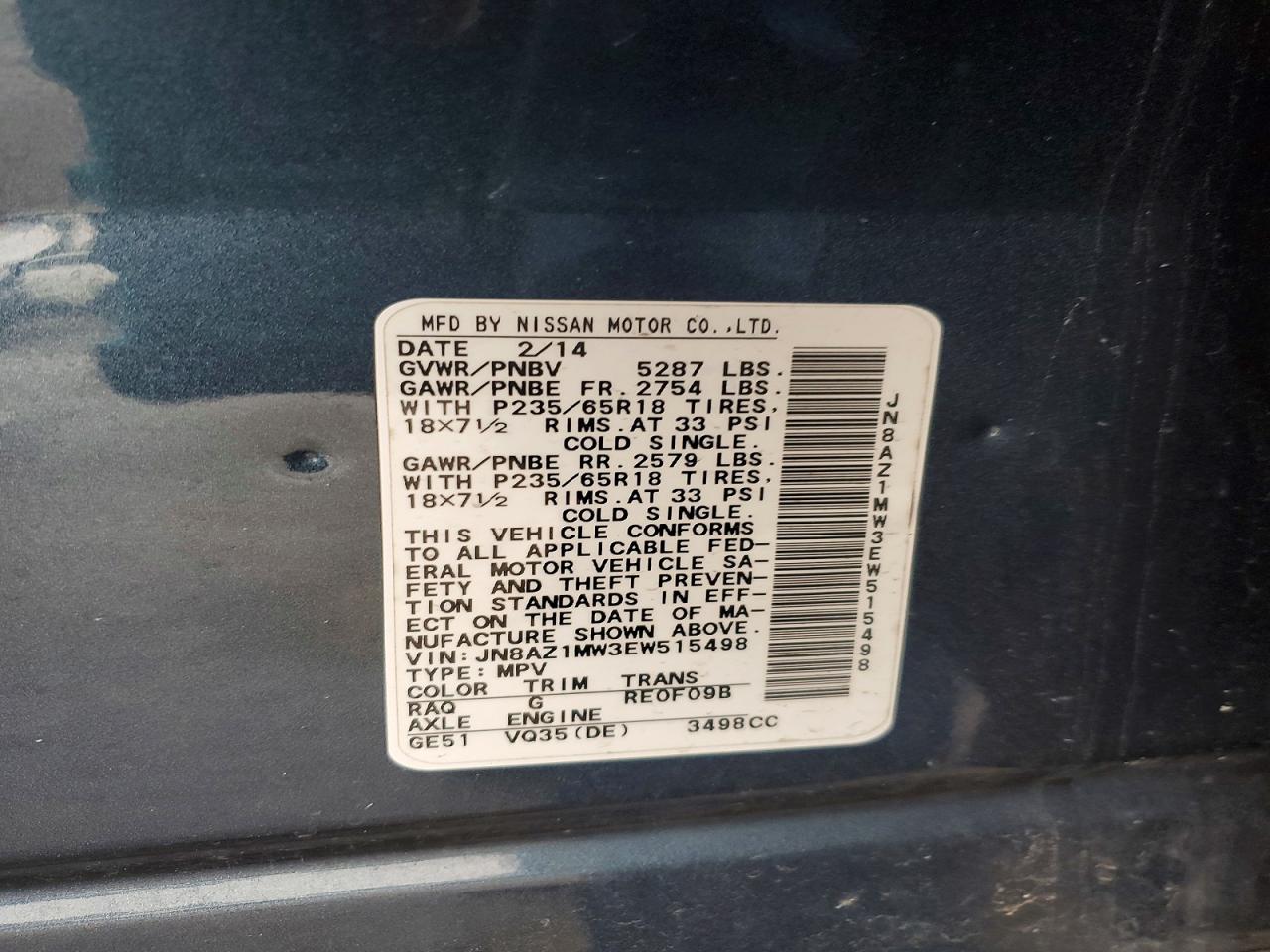 2014 NISSAN MURANO