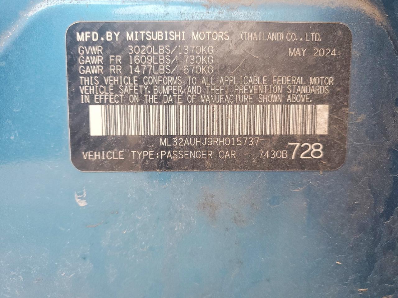 2024 MITSUBISHI MIRAGE