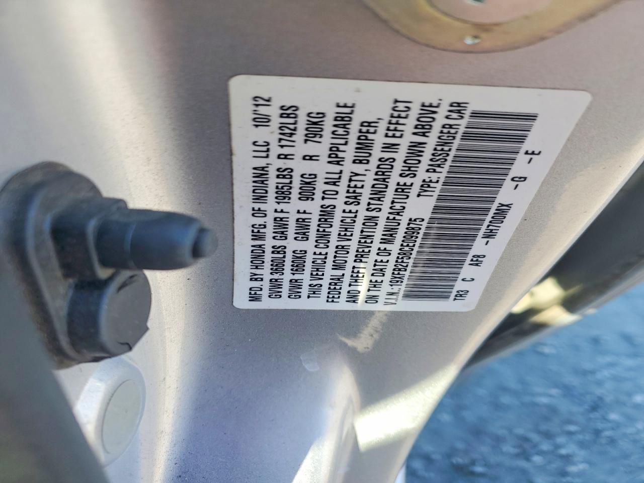 2012 HONDA CIVIC
