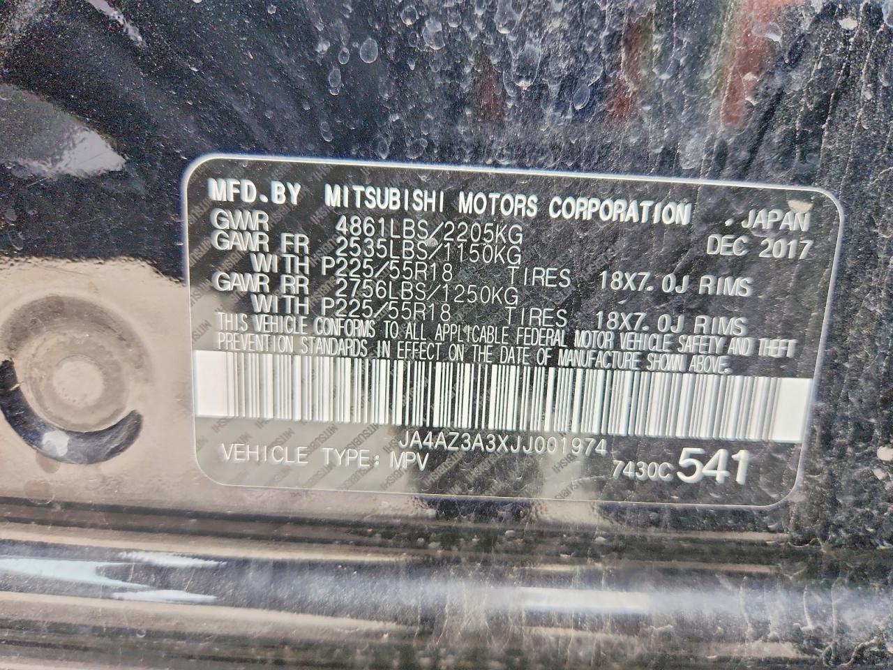 2018 MITSUBISHI OUTLANDER