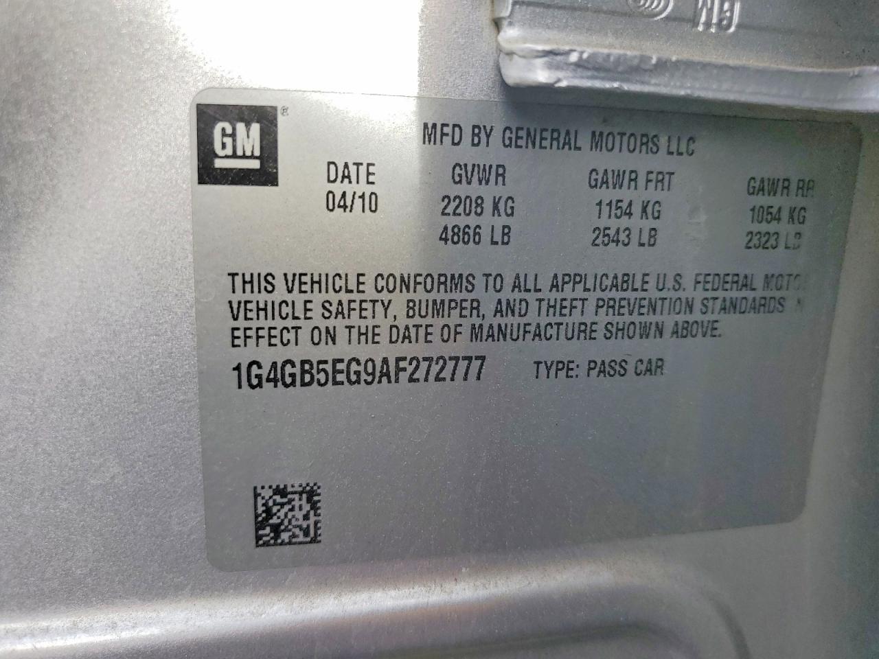 2010 BUICK LACROSSE