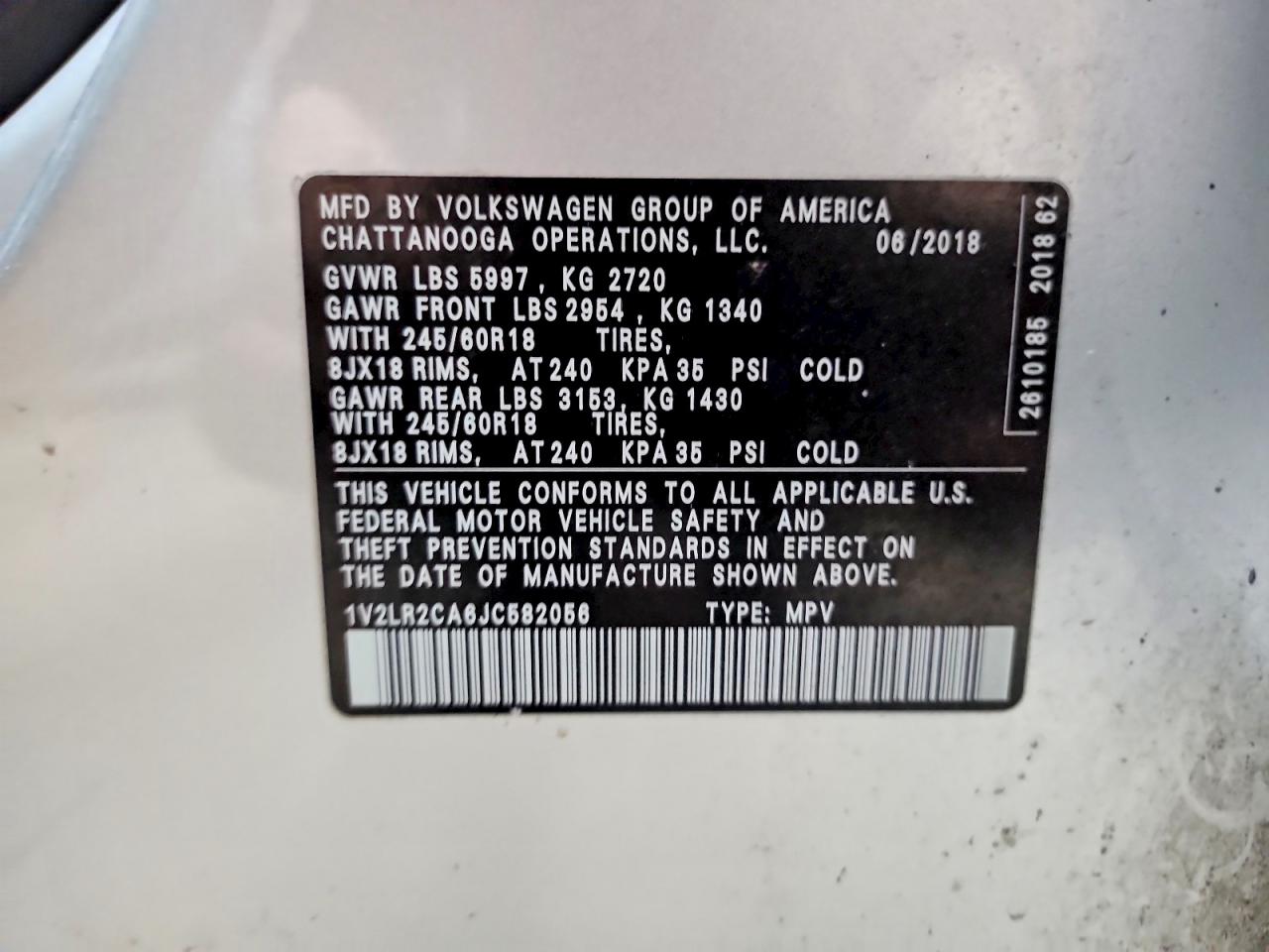 2018 VOLKSWAGEN ATLAS