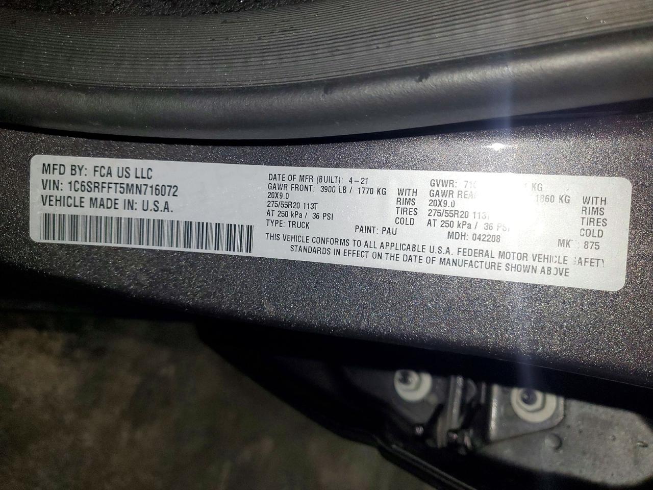 2021 RAM 1500
