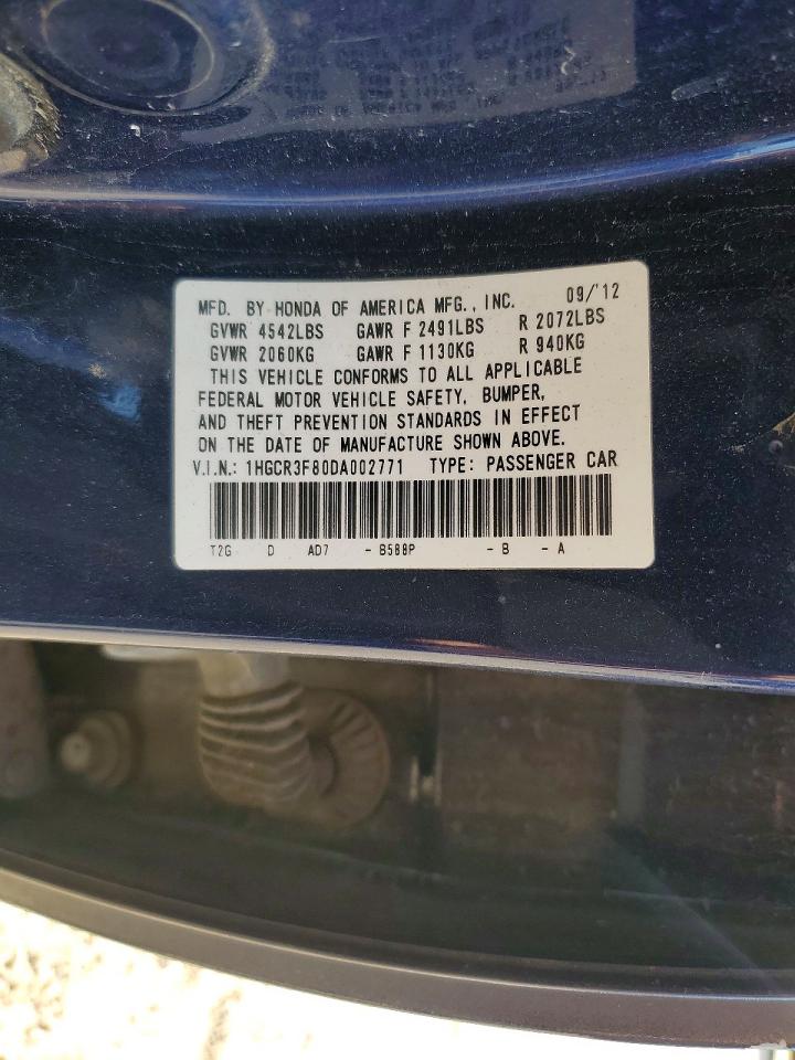 2013 HONDA ACCORD