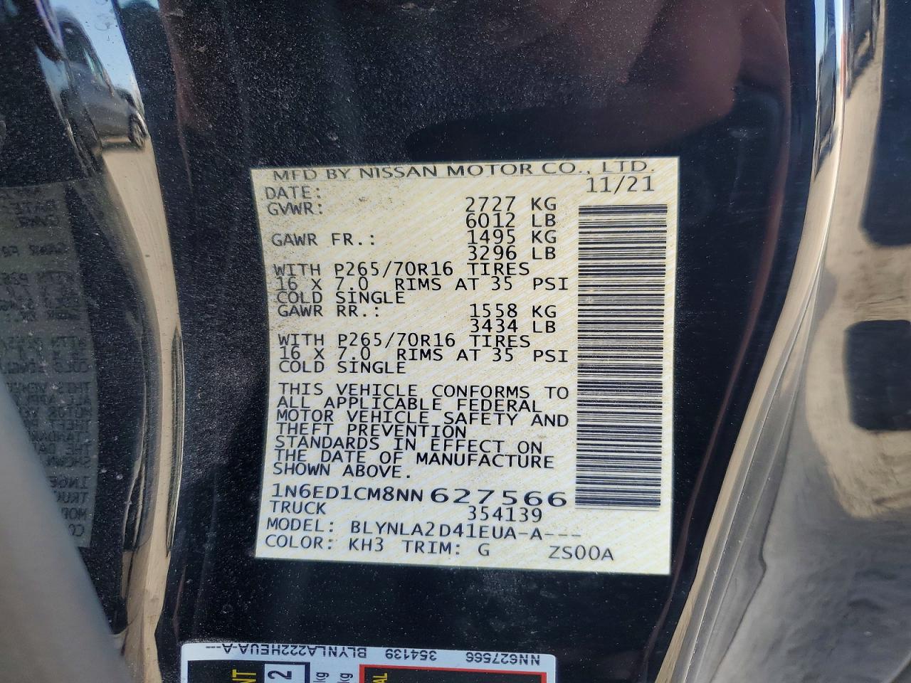2022 NISSAN FRONTIER