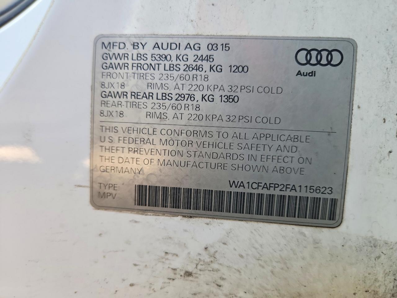 2015 AUDI Q5