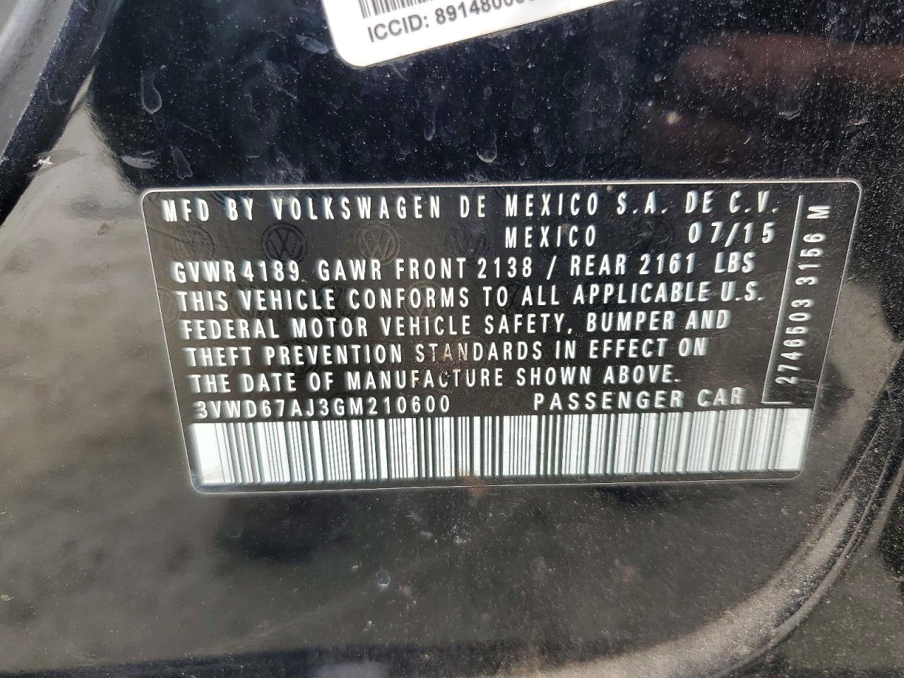 2016 VOLKSWAGEN JETTA