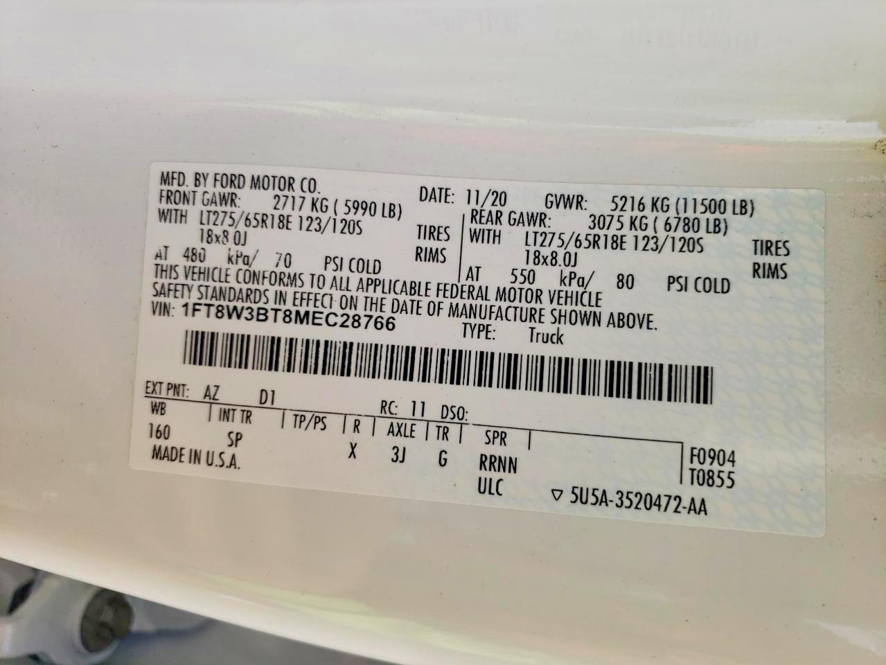 2021 FORD F350
