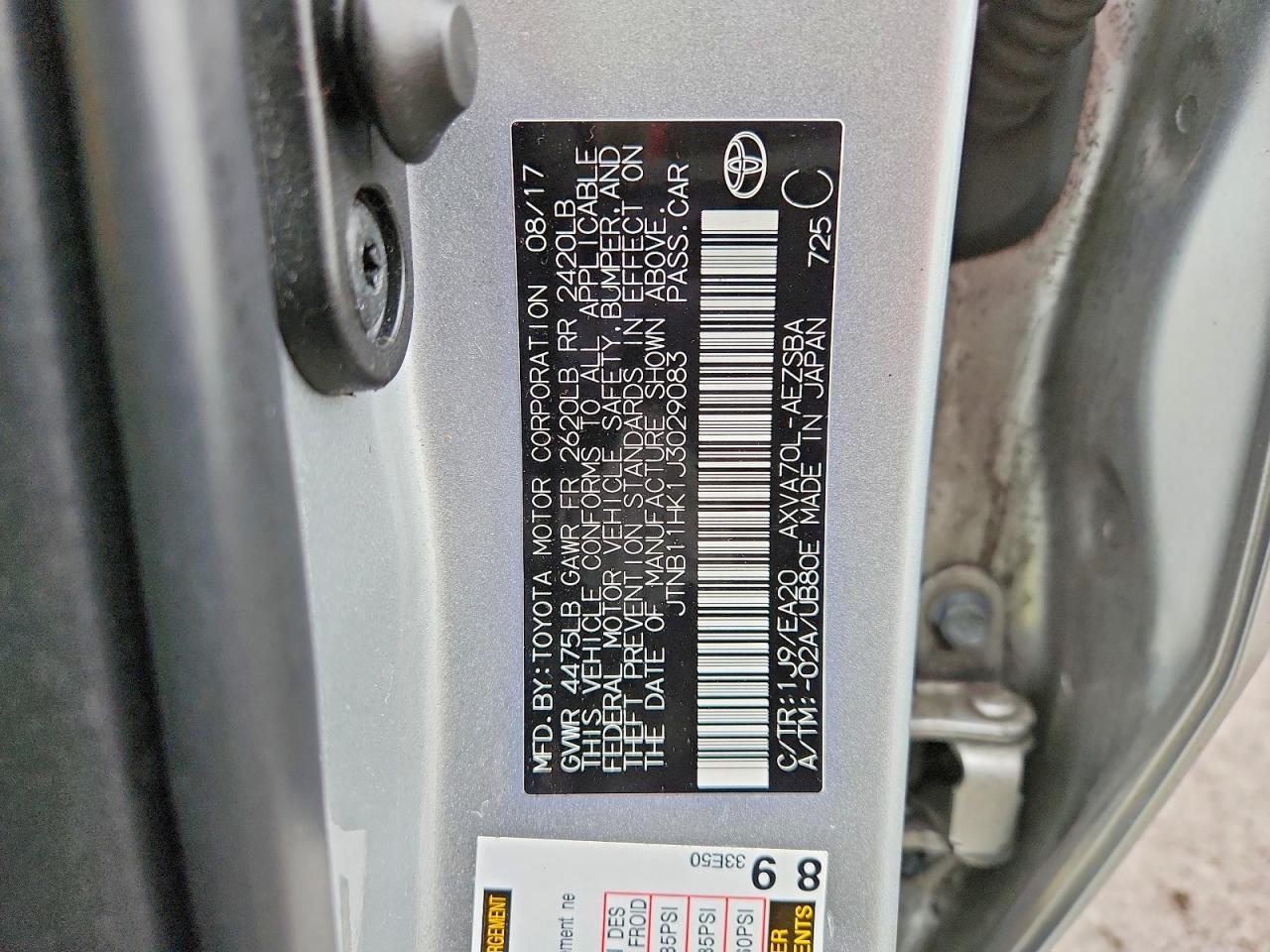 2018 TOYOTA CAMRY