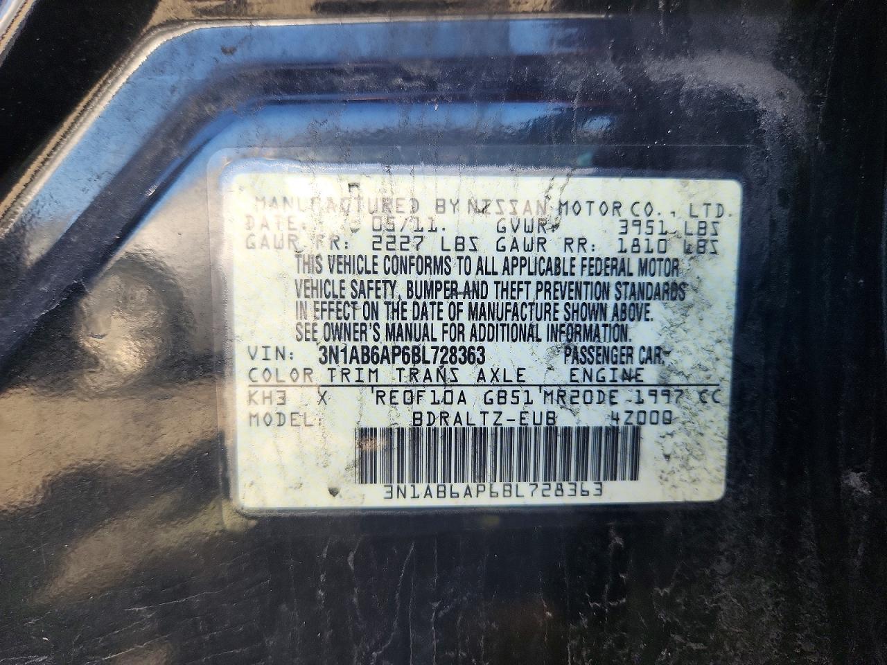 2011 NISSAN SENTRA