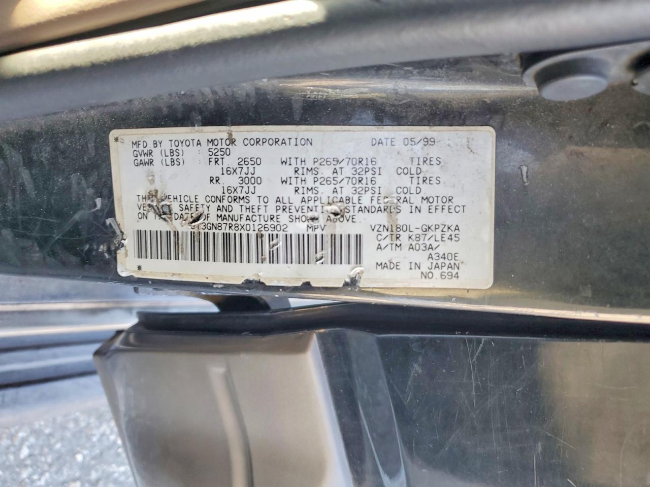 1999 TOYOTA 4RUNNER