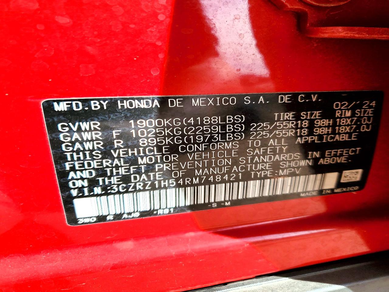 2024 HONDA HR-V
