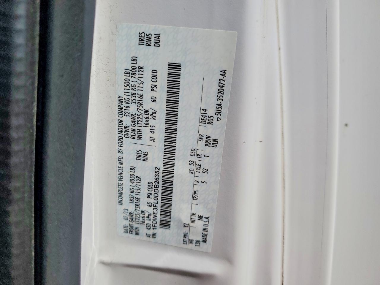 2013 FORD ECONOLINE